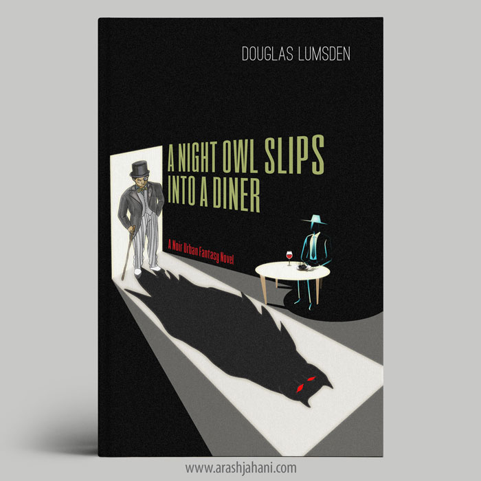 a night owl slips into a diner cover design
